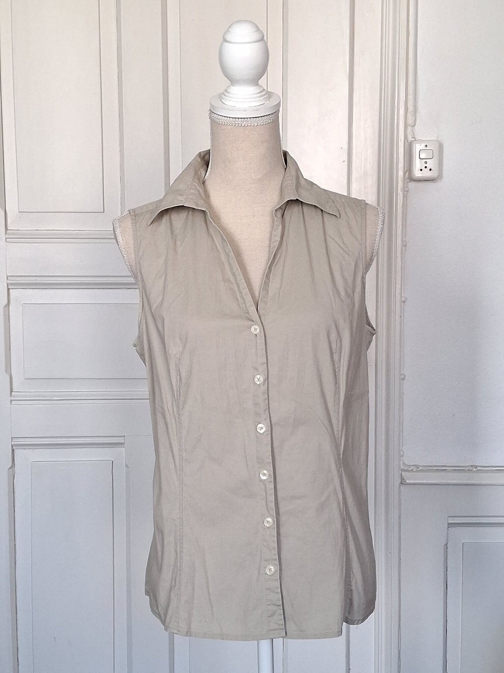 Benetton Camicette: Sommerliche Bluse, beige, Benetton, Gr. S/M – Usato da Ried-Brig venduto da Zzyzx